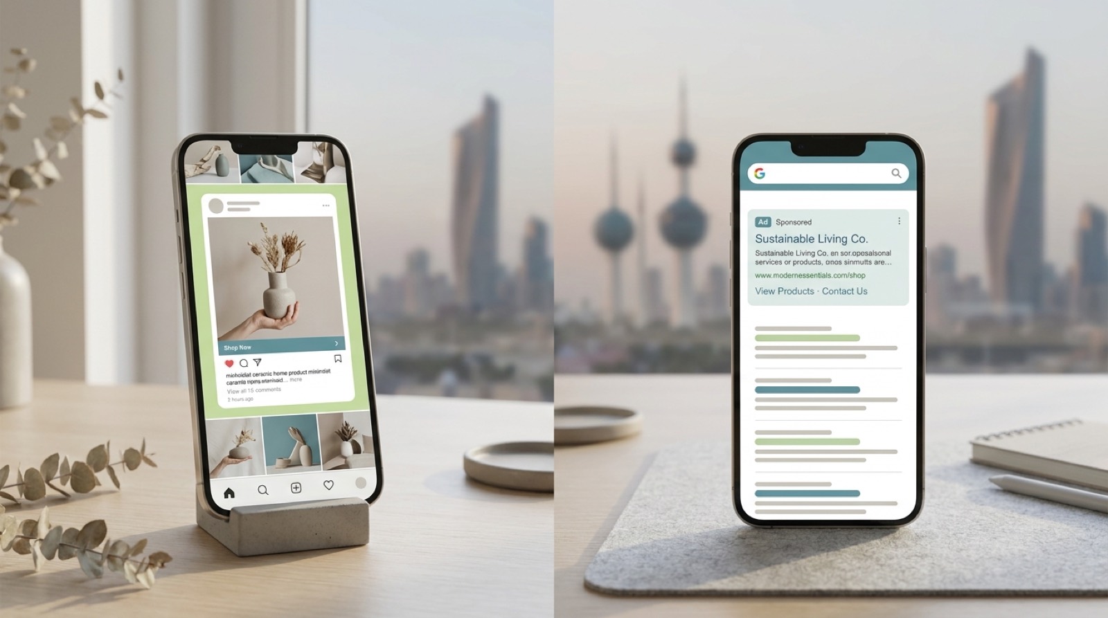 Meta and Google ad platforms compared for a Kuwait business