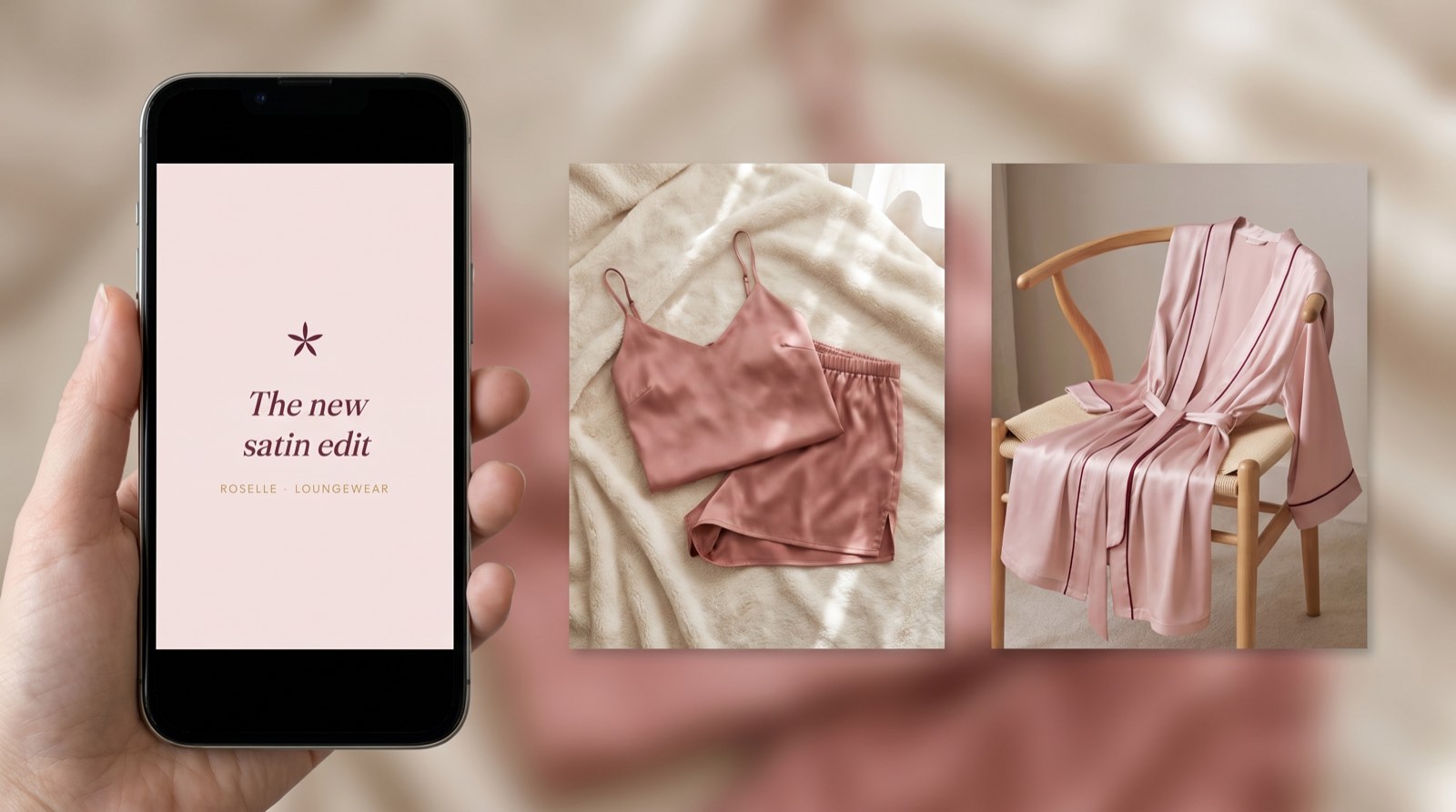 Roselle social media templates — The new satin edit