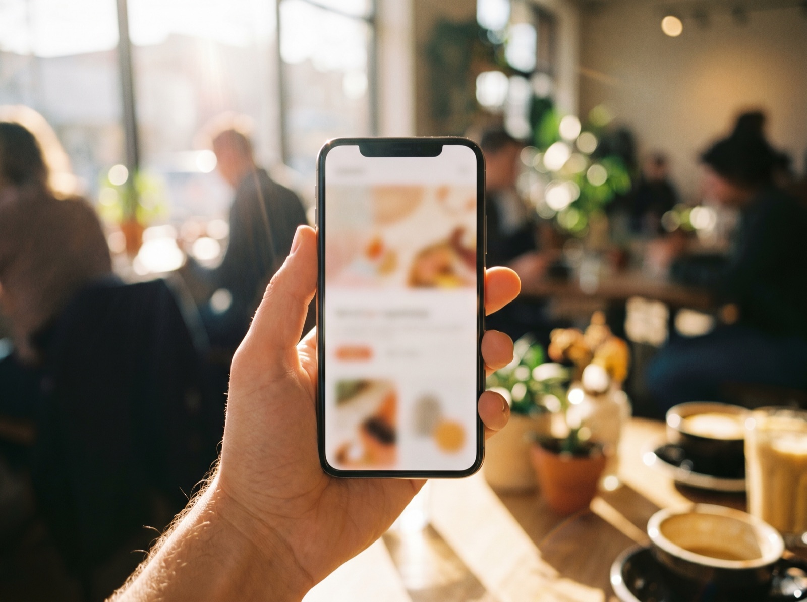 A smartphone showing a fast, well-designed bilingual website
